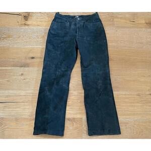 NY Jeans Women's Black Leather Pants Size 8